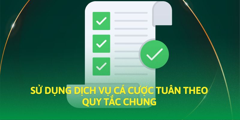 Sử dụng dịch vụ cá cược tuân theo quy tắc chung